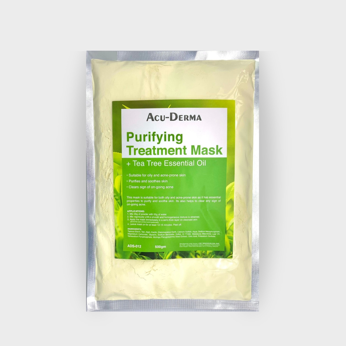 Acu-Derma Purifying Treatment Peel Off Mask + Tea Tree Essensial Oil 500 Gr